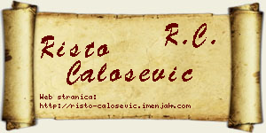 Risto Čalošević vizit kartica